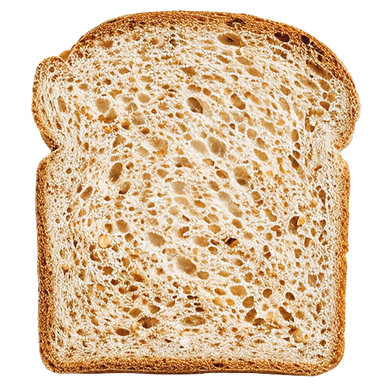 Detal, przekrój bochenka pysznego chleba, wypieku bezglutenowego